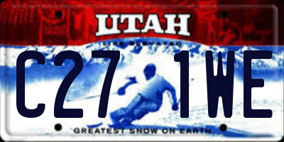 UT license plate C271WE