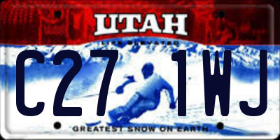 UT license plate C271WJ
