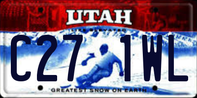 UT license plate C271WL