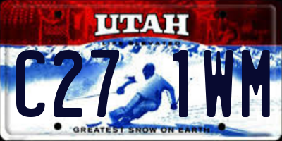 UT license plate C271WM
