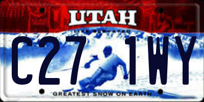 UT license plate C271WY