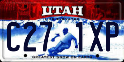 UT license plate C271XP