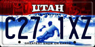 UT license plate C271XZ