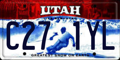 UT license plate C271YL
