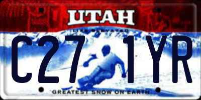 UT license plate C271YR