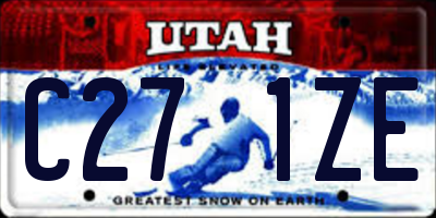 UT license plate C271ZE