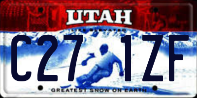 UT license plate C271ZF