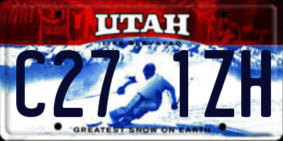 UT license plate C271ZH