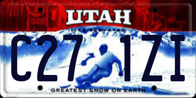 UT license plate C271ZI
