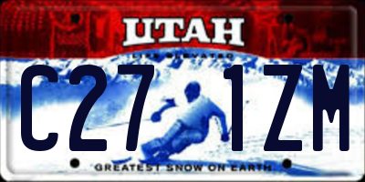 UT license plate C271ZM