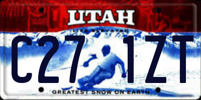 UT license plate C271ZT