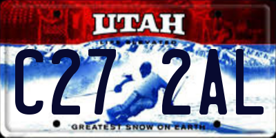 UT license plate C272AL