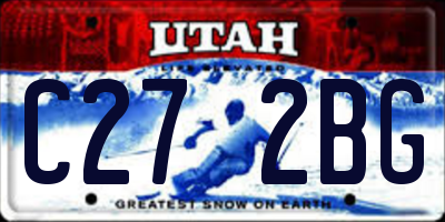 UT license plate C272BG