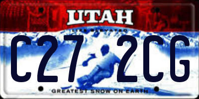UT license plate C272CG