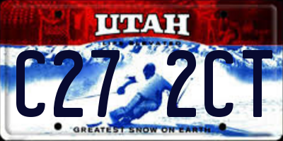 UT license plate C272CT