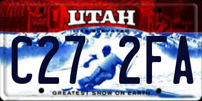 UT license plate C272FA