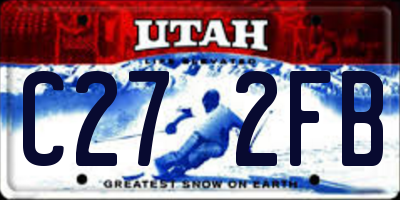 UT license plate C272FB