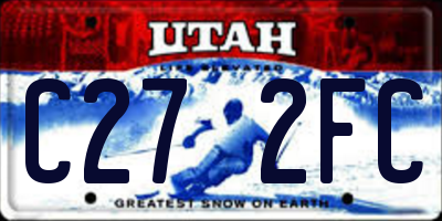 UT license plate C272FC