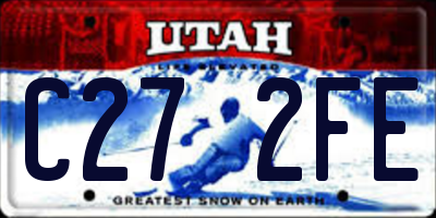 UT license plate C272FE