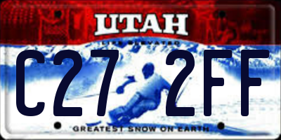 UT license plate C272FF