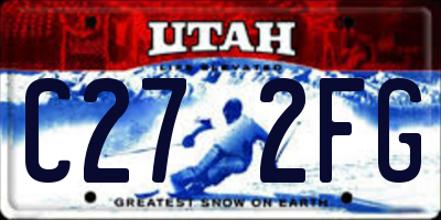 UT license plate C272FG