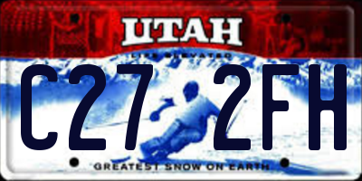 UT license plate C272FH