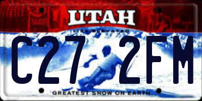 UT license plate C272FM