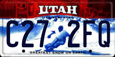 UT license plate C272FQ