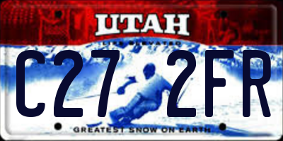 UT license plate C272FR
