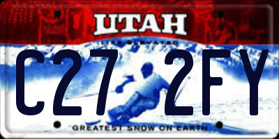 UT license plate C272FY