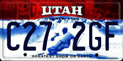 UT license plate C272GF