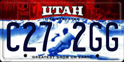 UT license plate C272GG