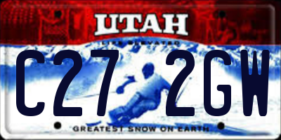 UT license plate C272GW