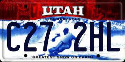 UT license plate C272HL