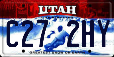 UT license plate C272HY