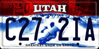 UT license plate C272IA