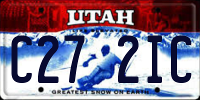 UT license plate C272IC