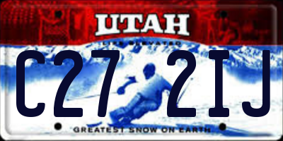 UT license plate C272IJ