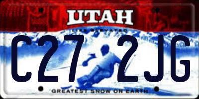UT license plate C272JG