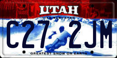 UT license plate C272JM