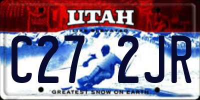UT license plate C272JR