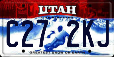 UT license plate C272KJ