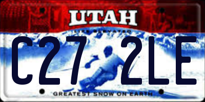 UT license plate C272LE