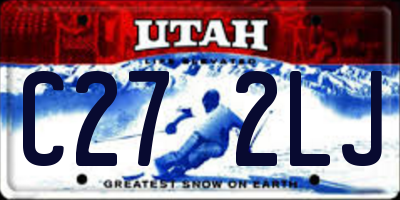 UT license plate C272LJ