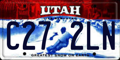 UT license plate C272LN