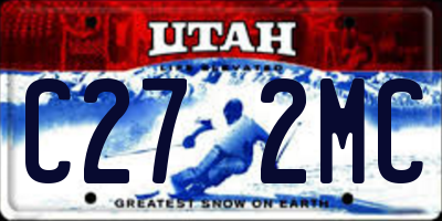UT license plate C272MC