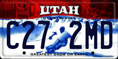 UT license plate C272MD