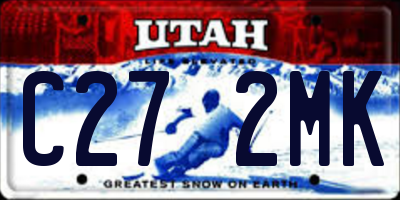 UT license plate C272MK
