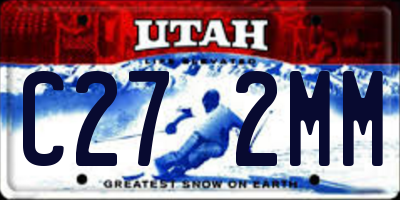 UT license plate C272MM