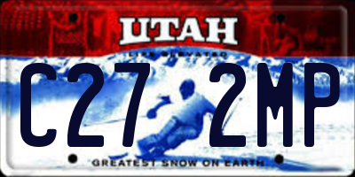 UT license plate C272MP